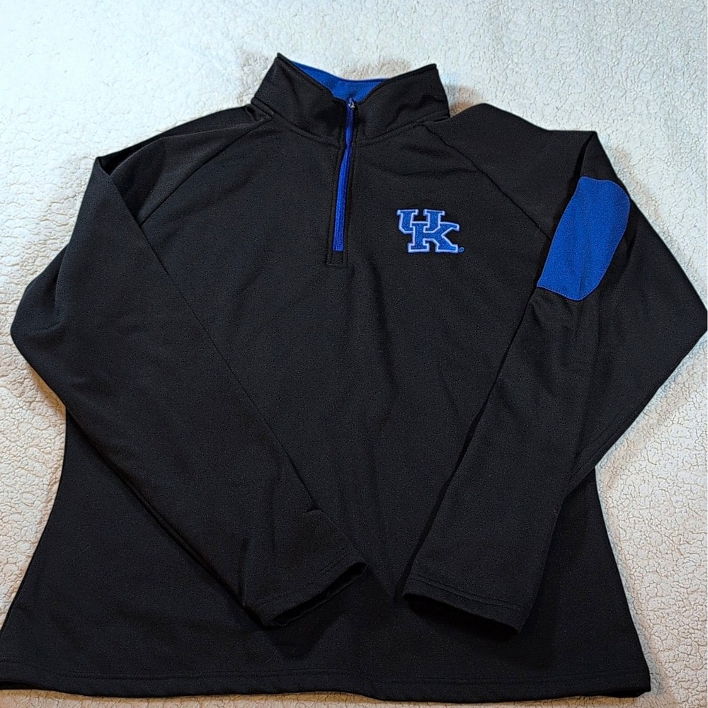 Kentucky Wildcats Women's Size XL Black/Blue 1/4 Zip Pullover